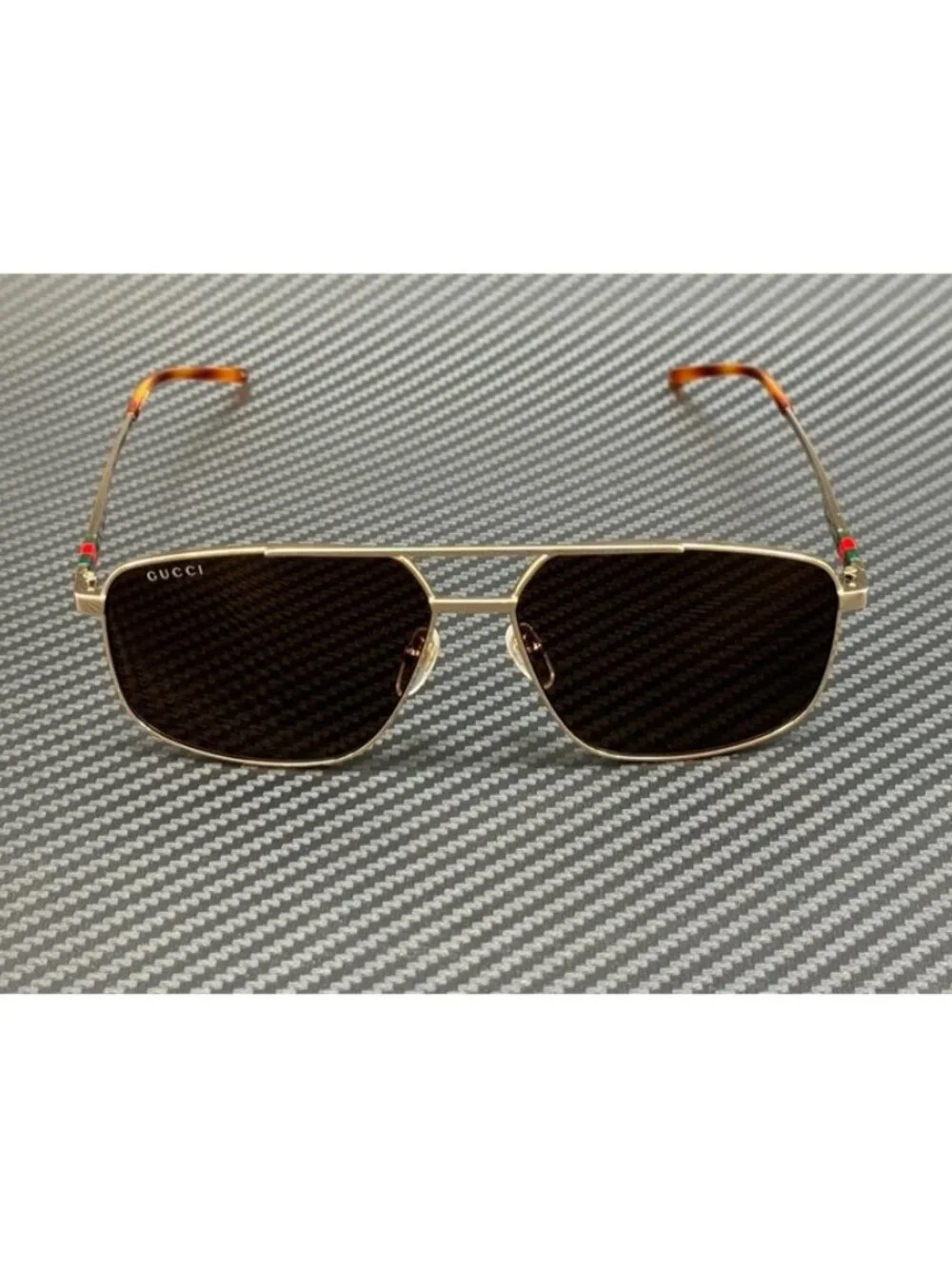 New Gucci Men Gold Sunglasses 60-14-145